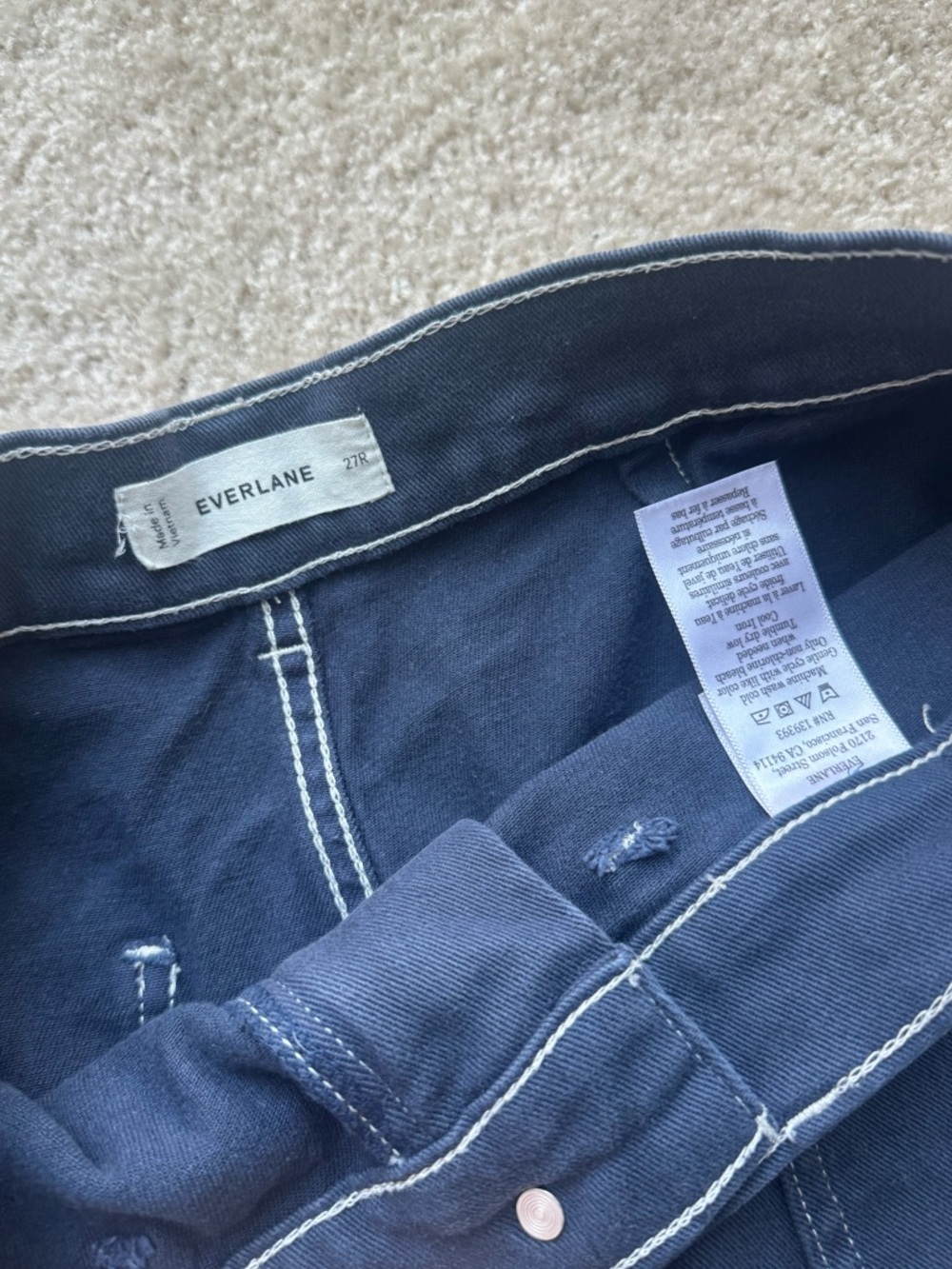 Everlane The Gardener Pant Blue Size 27R - Picture 4 of 5